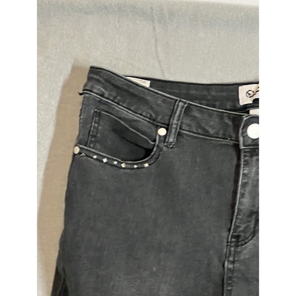 PTCL ETHIKAL BRAND Women's Black Studded Flare Jeans Size 31 Stretch Denim - Picture 2 of 12